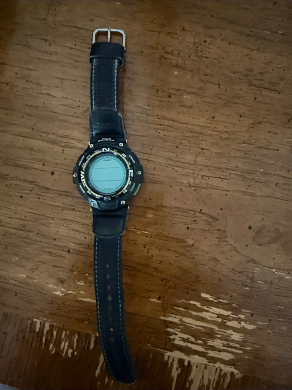 Casio SGW-100B Twin Sensor digital watch featuring a built-in compass and thermo
